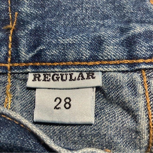 REPLAY Sz 28 Reg  Side Strip Button Fly Mid Wash High Rise Jeans - Picture 11 of 14